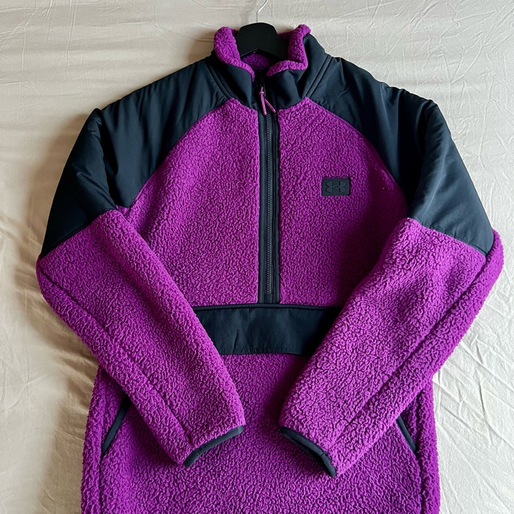 Purple and Black Fleece Pullover